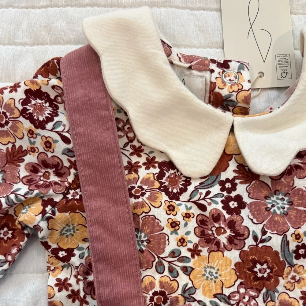 NWT Joie 2 Piece Corduroy Dress & Floral Shirt 12M - Picture 2 of 6